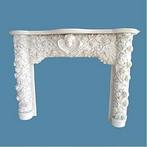 Popular Design Hand Carved Decorative Marble Fireplace Mantels