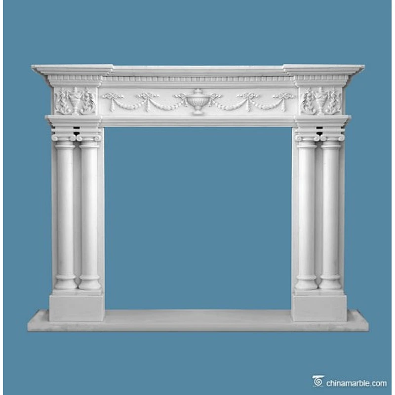 fireplace surround marble/stone fireplace mantel/white marble fireplace