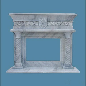 Whole sale Home Decoration White Marble Mantel fireplace surround