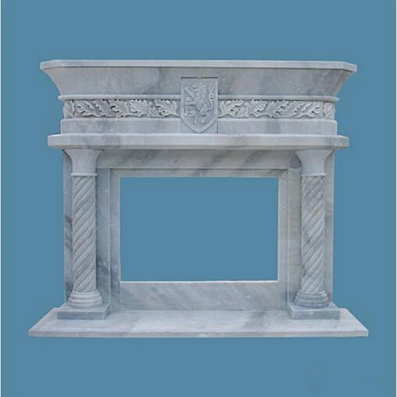 Whole sale Home Decoration White Marble Mantel fireplace surround