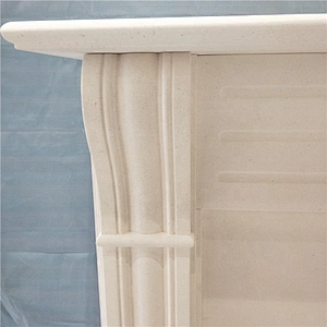 Beige Marble Fireplace Frame Mantel/marble fireplace surrounds