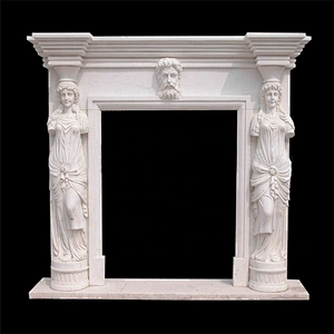 Stone Fireplace Statues Surround/carved marble fireplaces
