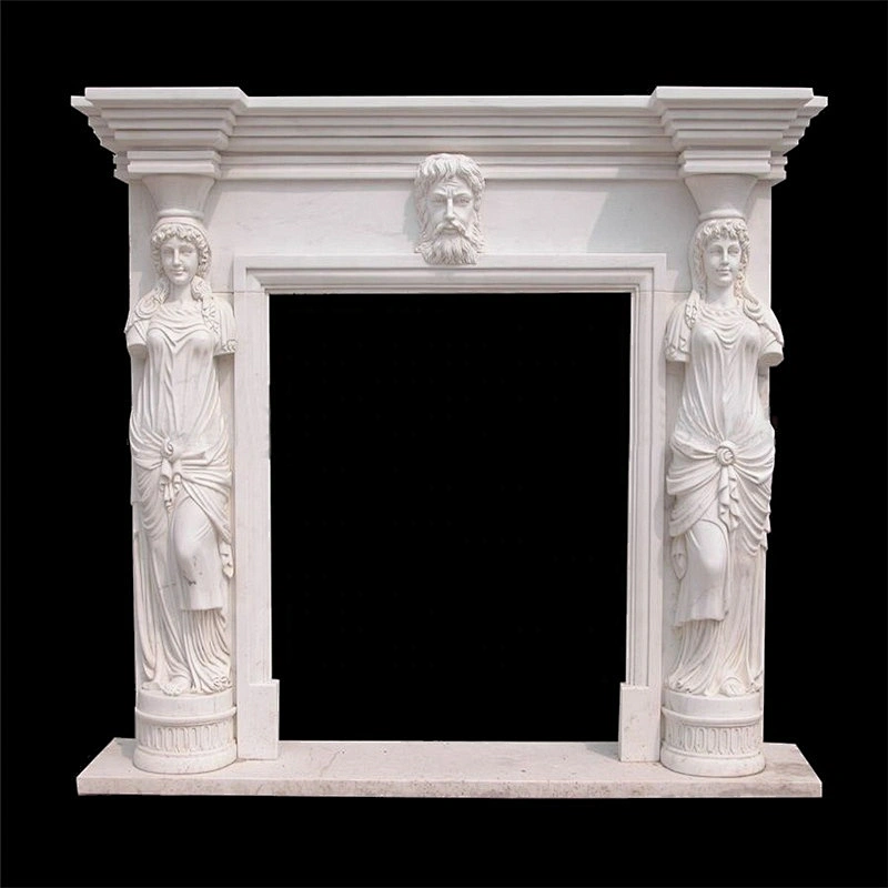Stone Fireplace Statues Surround/carved marble fireplaces