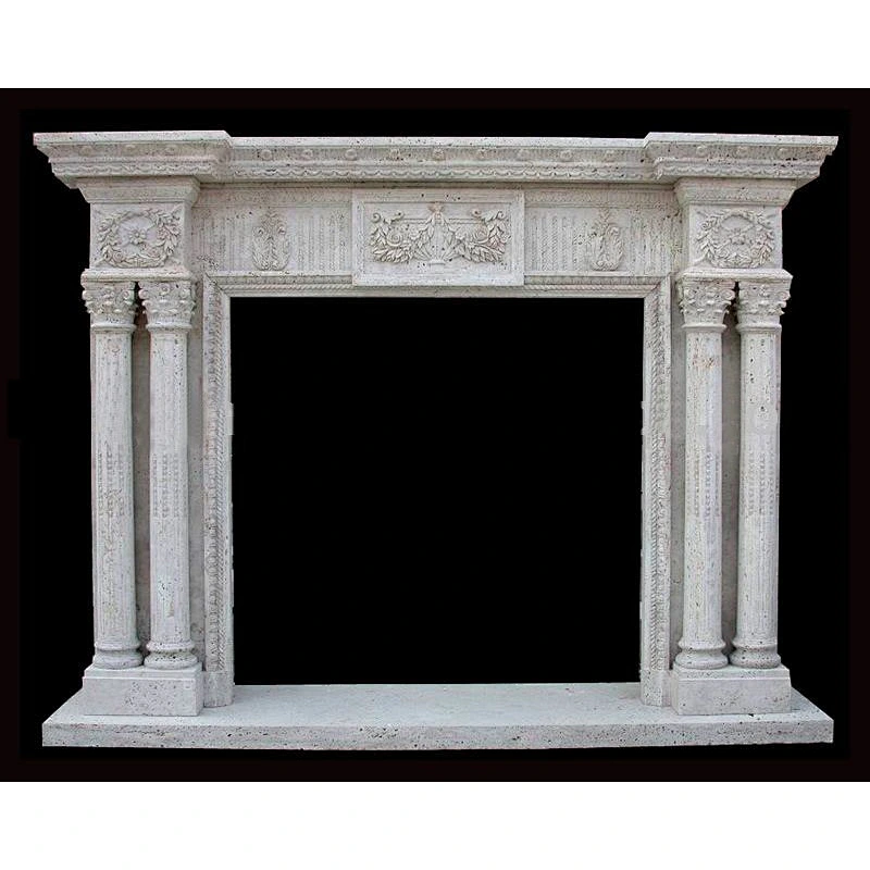 Classic Design Elegant Marble Fireplace/Indoor Freestanding fireplace