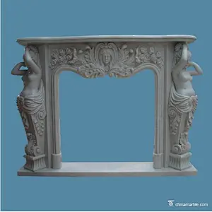 Travertine Fireplace/natural marble fireplace/fireplace mantels for sale