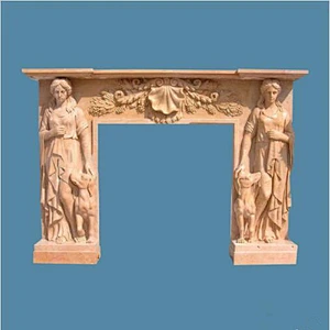 Indoor Natural Marble Fireplaces Surround Mantel/fireplace shelft
