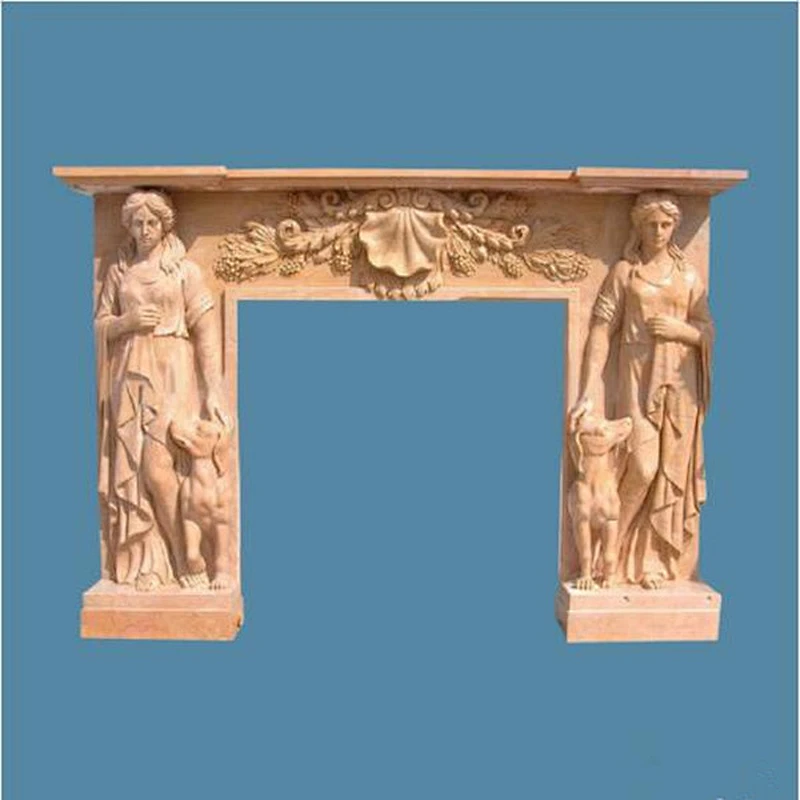 Indoor Natural Marble Fireplaces Surround Mantel/fireplace shelft