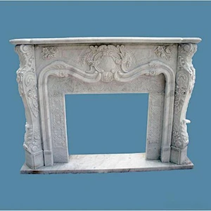 Indoor Used Freestanding Home Decorative Antique Fireplace Mantels Surrounds/marble mantels