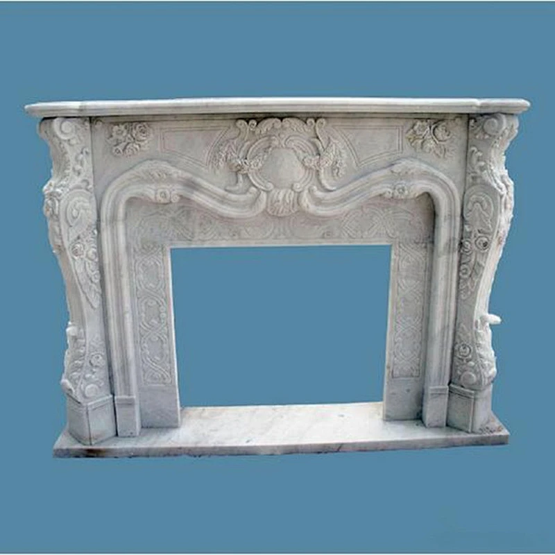 Indoor Used Freestanding Home Decorative Antique Fireplace Mantels Surrounds/marble mantels