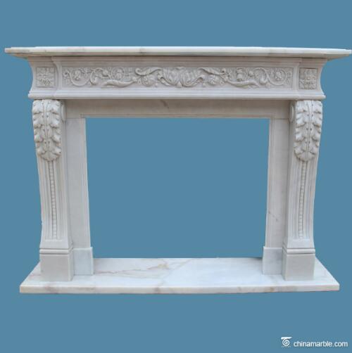stone fireplace mantel/white marble fireplace modern
