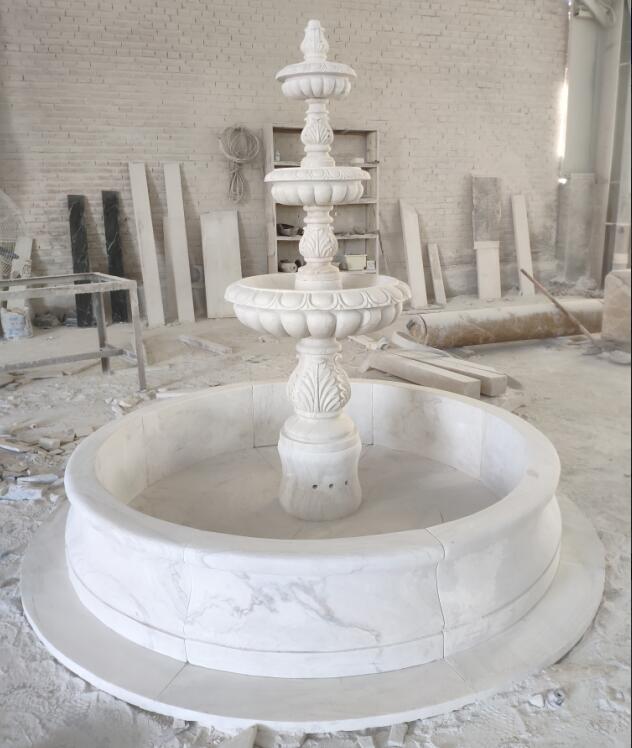 3 tier outdoor water fountain for garden/large stone fountain