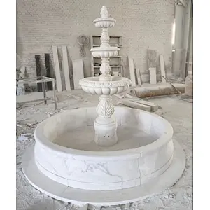 3 tier outdoor water fountain for garden/large stone fountain