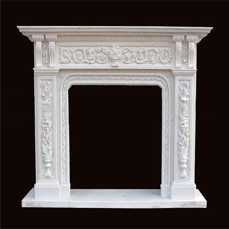 Chinese Cheap Faux Stone Carved Angel Fireplace Mantle