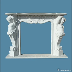 Carved Stone Fireplace Mantel/marble fireplace shelft