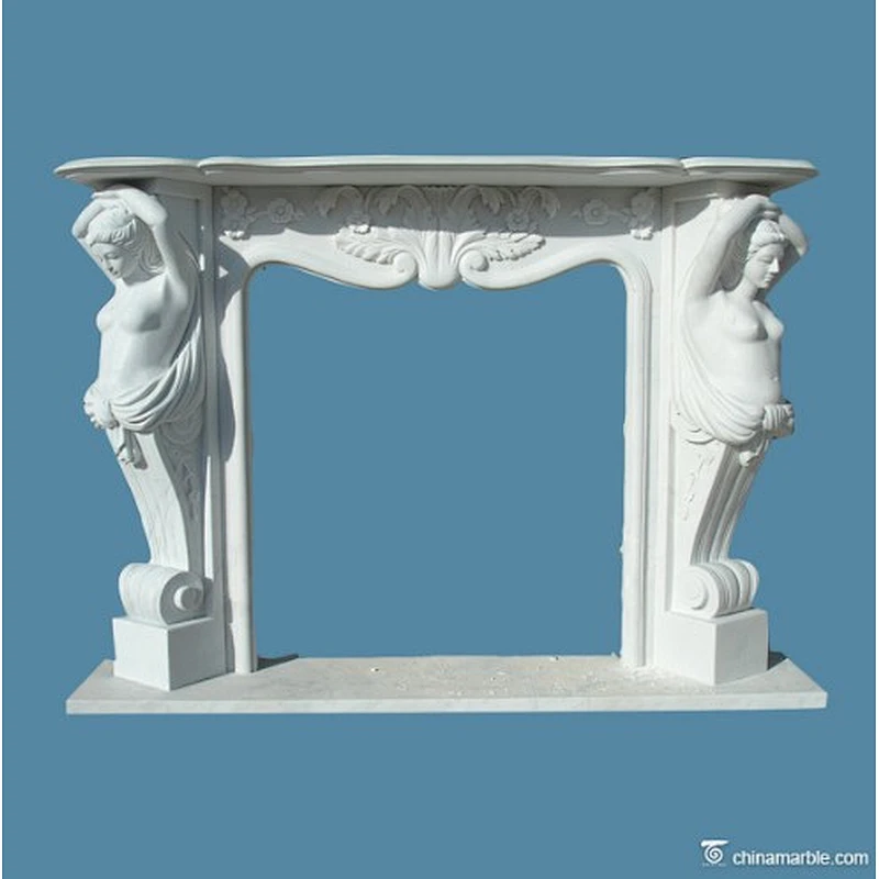 Carved Stone Fireplace Mantel/marble fireplace shelft