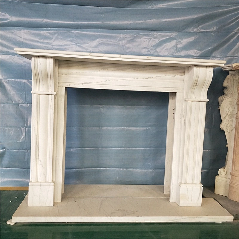 Indoor Wood Burning Fireplace Design/marble fireplace surrounds