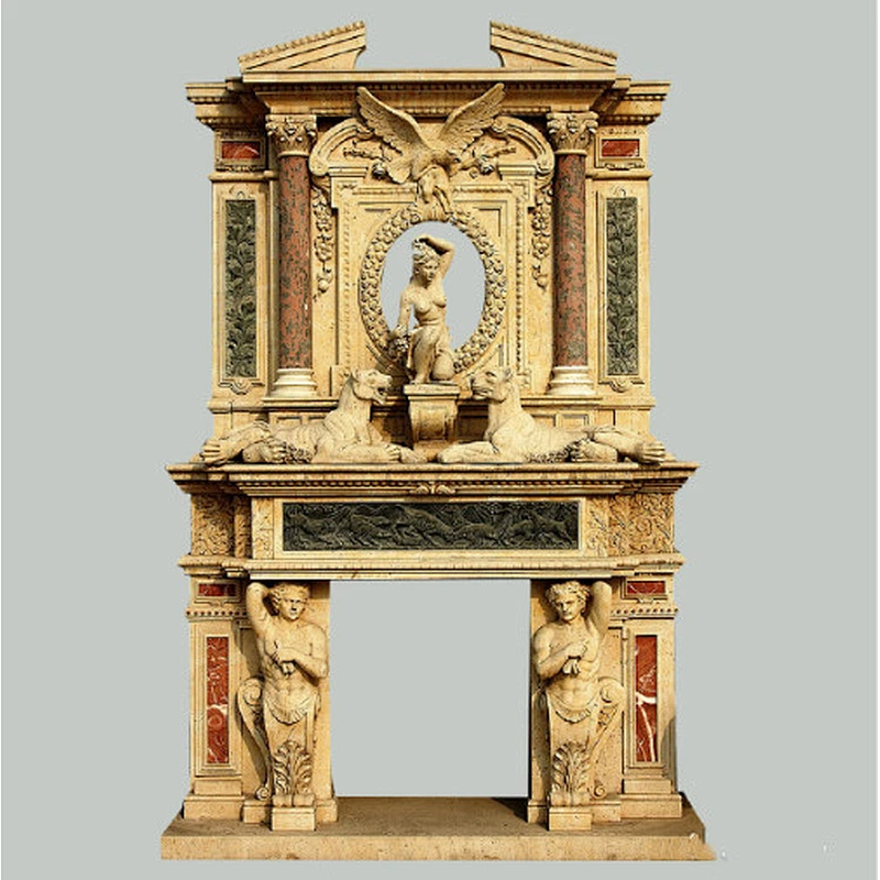 luxury fireplace mantel/indoor used fireplace mantel/marble fireplace surround