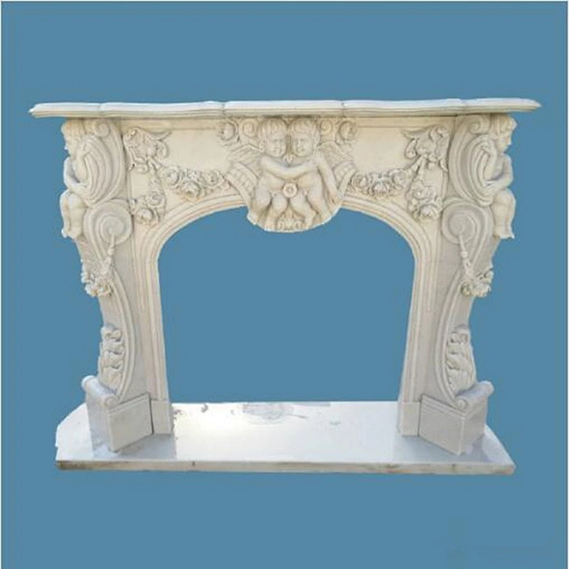 Indoor Modern Marble Fire Place / fireplace surrounds