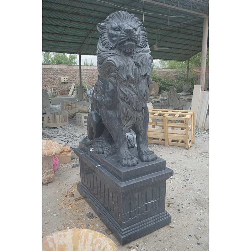 large lion statues