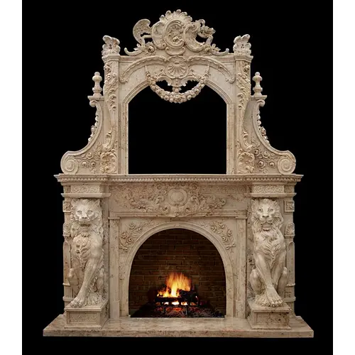 Retro and Elegant double marble fireplaces/fireplace mantel