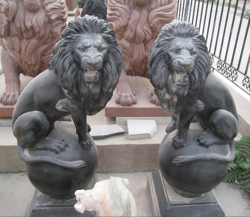 front door lion statue/chinese lion statue/lion stone statue