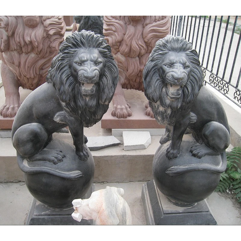 front door lion statue/chinese lion statue/lion stone statue