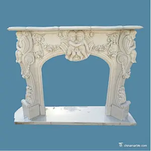 Travertine Fireplace/limestone fireplace/marble fireplace mantels