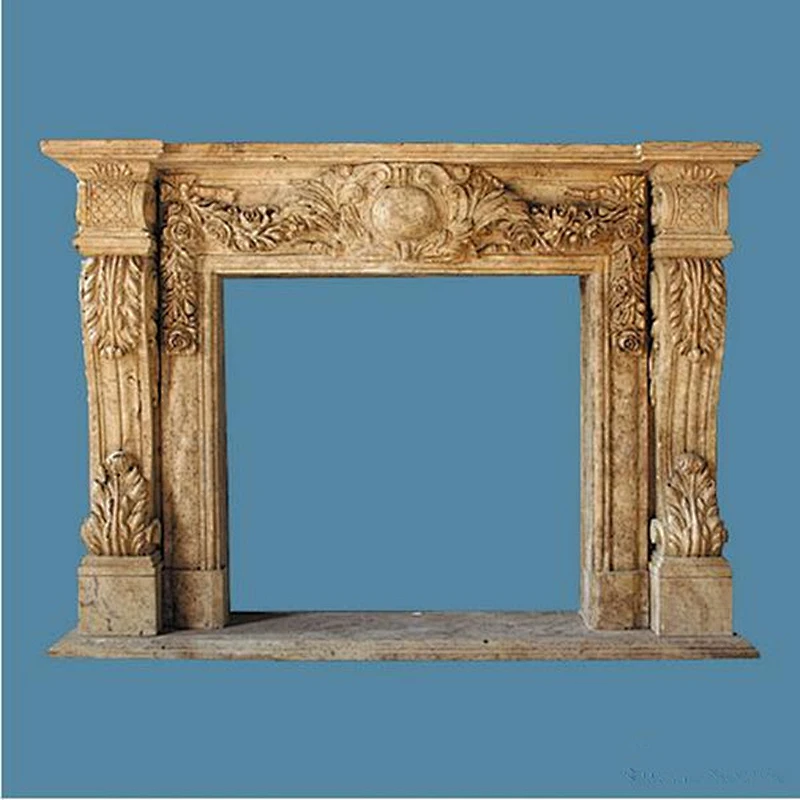 Decorating Natural Travertine Fireplace Mantel/yellow marble fireplaces