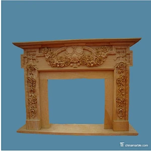limestone fireplace mantel/natural stone fireplace surrounds