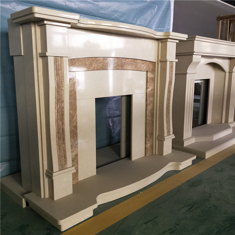 Modern Indoor Decorative Stone Fireplace /natural marble fireplace