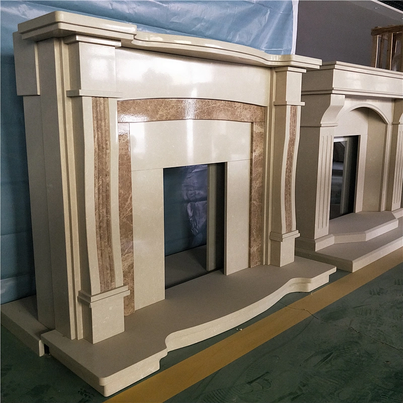 Modern Indoor Decorative Stone Fireplace /natural marble fireplace