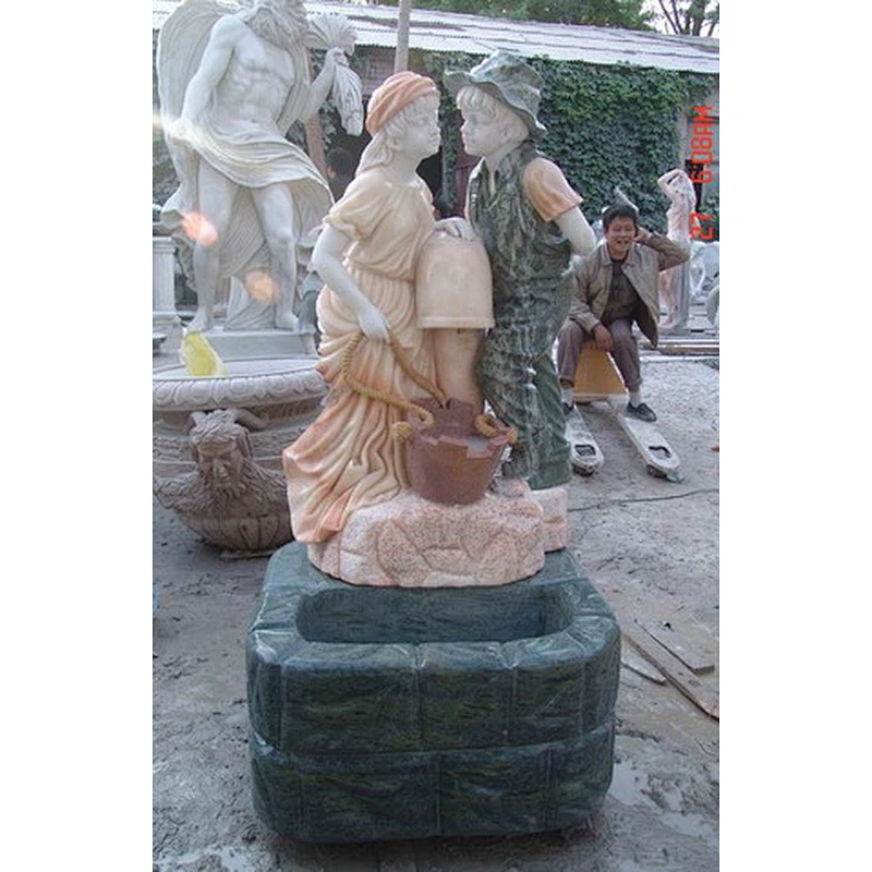 outdoor waterfall fountain/nude girl garden fountain/french garden fountains