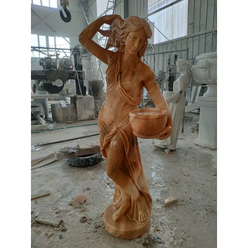 Bespoke Hand Carved New Product Natural Marble Figure Sculpture Sexy Woman Statue
