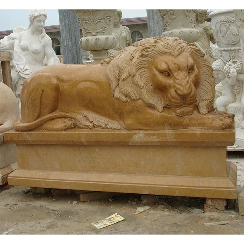lion stone statue/chinese lion statue/lying lion statue
