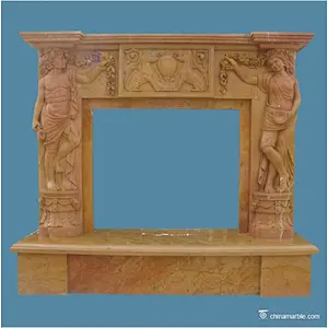 Travertine Fireplace/limestone fireplace/marble fireplace mantels