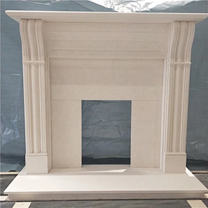 Beige Marble Fireplace Frame Mantel/marble fireplace surrounds