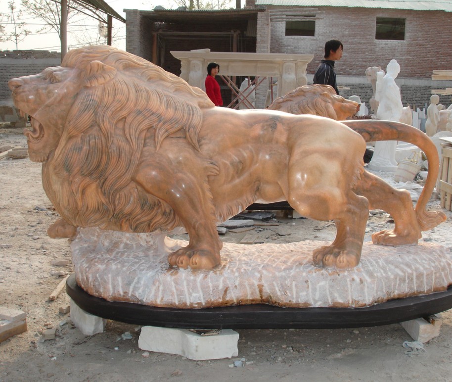 antique marble lion statues for sale