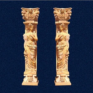 Hollow Roman Decorative Pillar Column In Stone