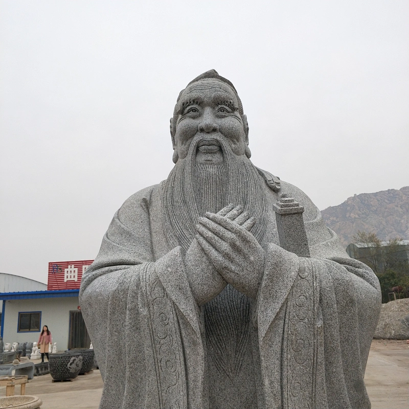 Chinese Old Man Stone Statue