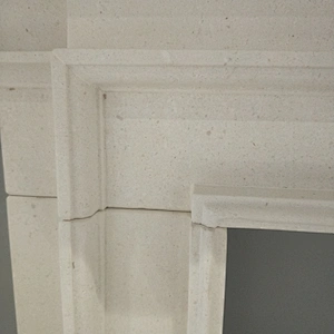 Limestone Carved Continental Mantel Fireplace Surround