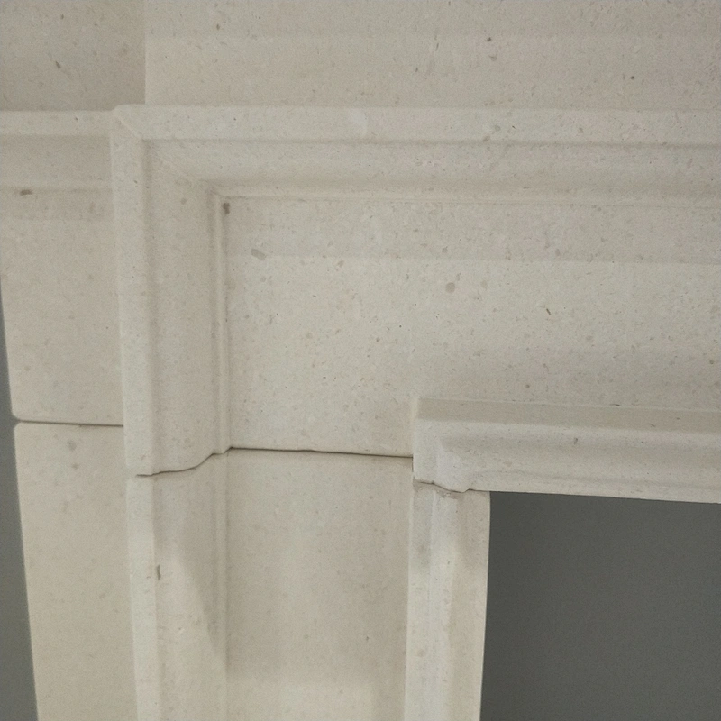 Limestone Carved Continental Mantel Fireplace Surround