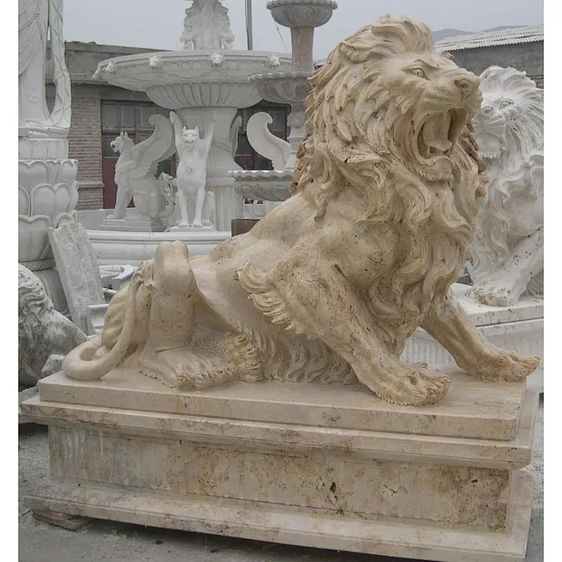 roaring lion statue/lying lion statue/antique lion statue