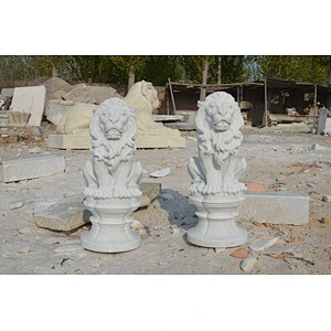 large animal statues/antique marble statues/large lion statue