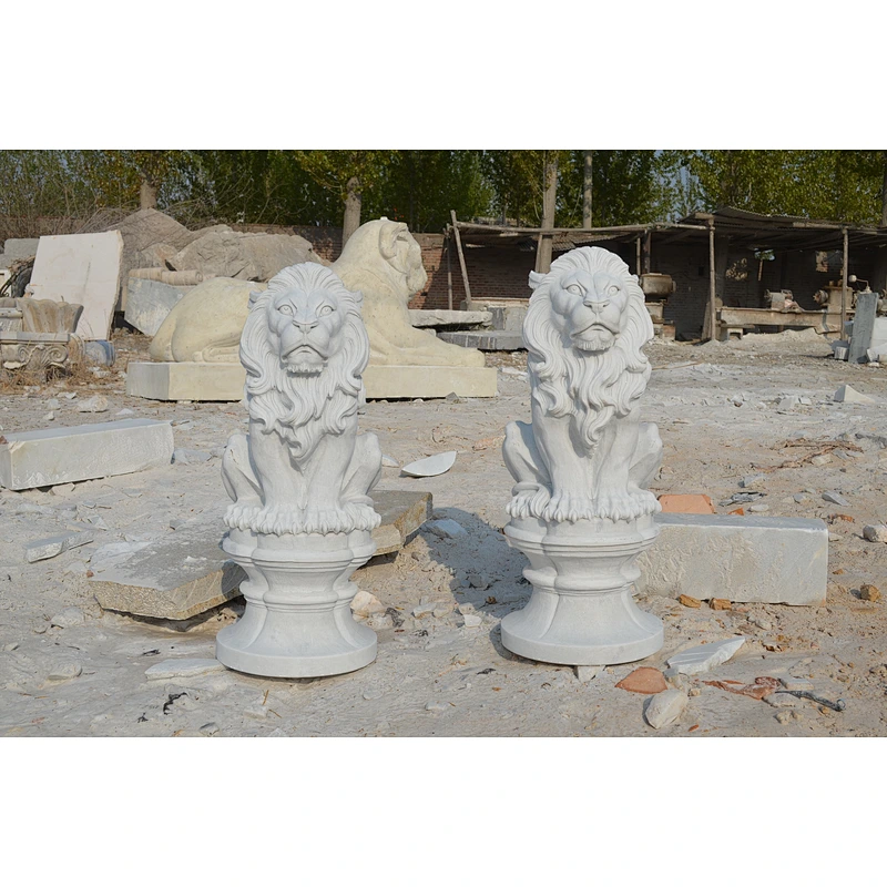 large animal statues/antique marble statues/large lion statue