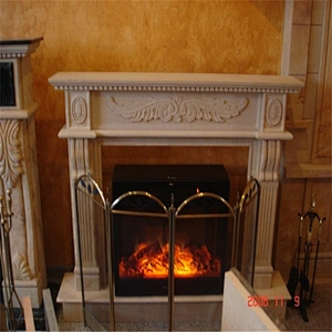 Indoor Decorative Freestanding Natural Marble Fireplace Design