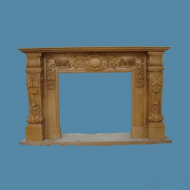 Decorating Natural Travertine Fireplace Mantel/yellow marble fireplaces