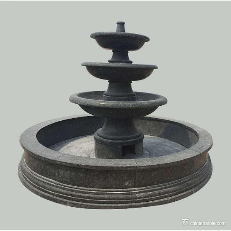 water stone fountain garden/two tiered marble fountain