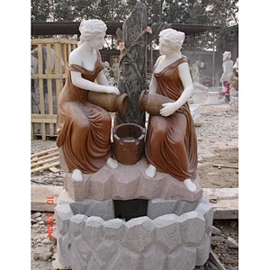 garden water fountain with lady statue/modern wall fountain/