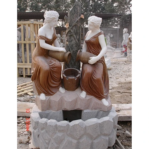 garden water fountain with lady statue/modern wall fountain/
