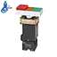 double head led push button red and green doublehead switch LAY5-BW8445